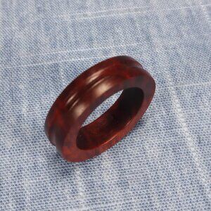 Hardwood Ring Made from Briarwood - Size 7.5 (US)